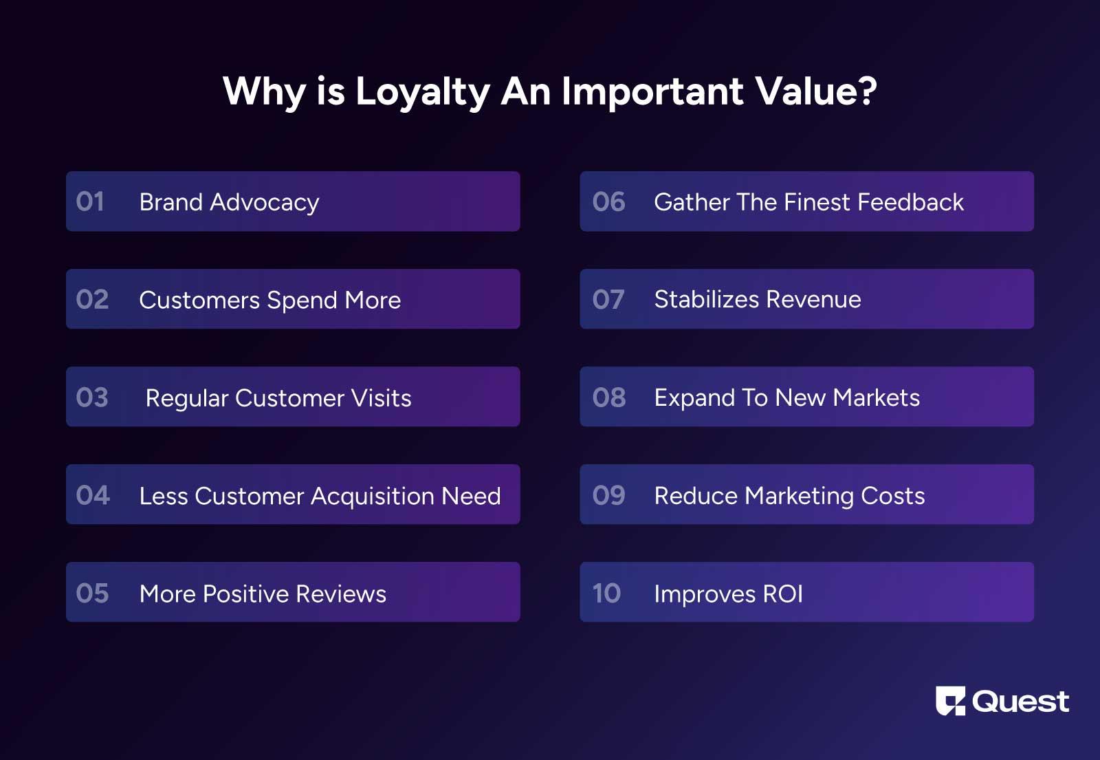 Why is customer loyalty an important value