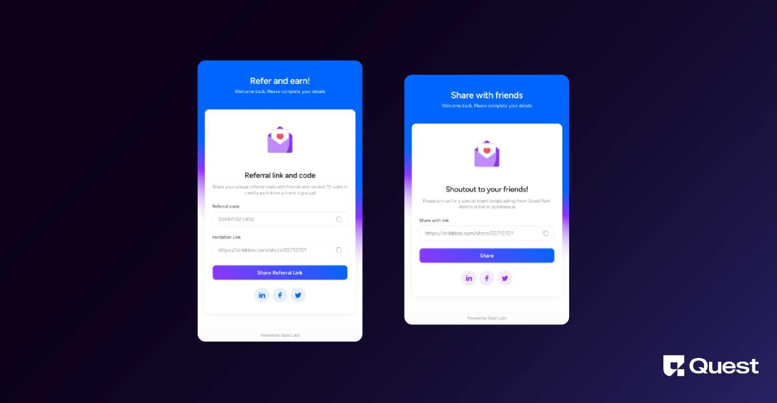 Referral programs with Quest Labs