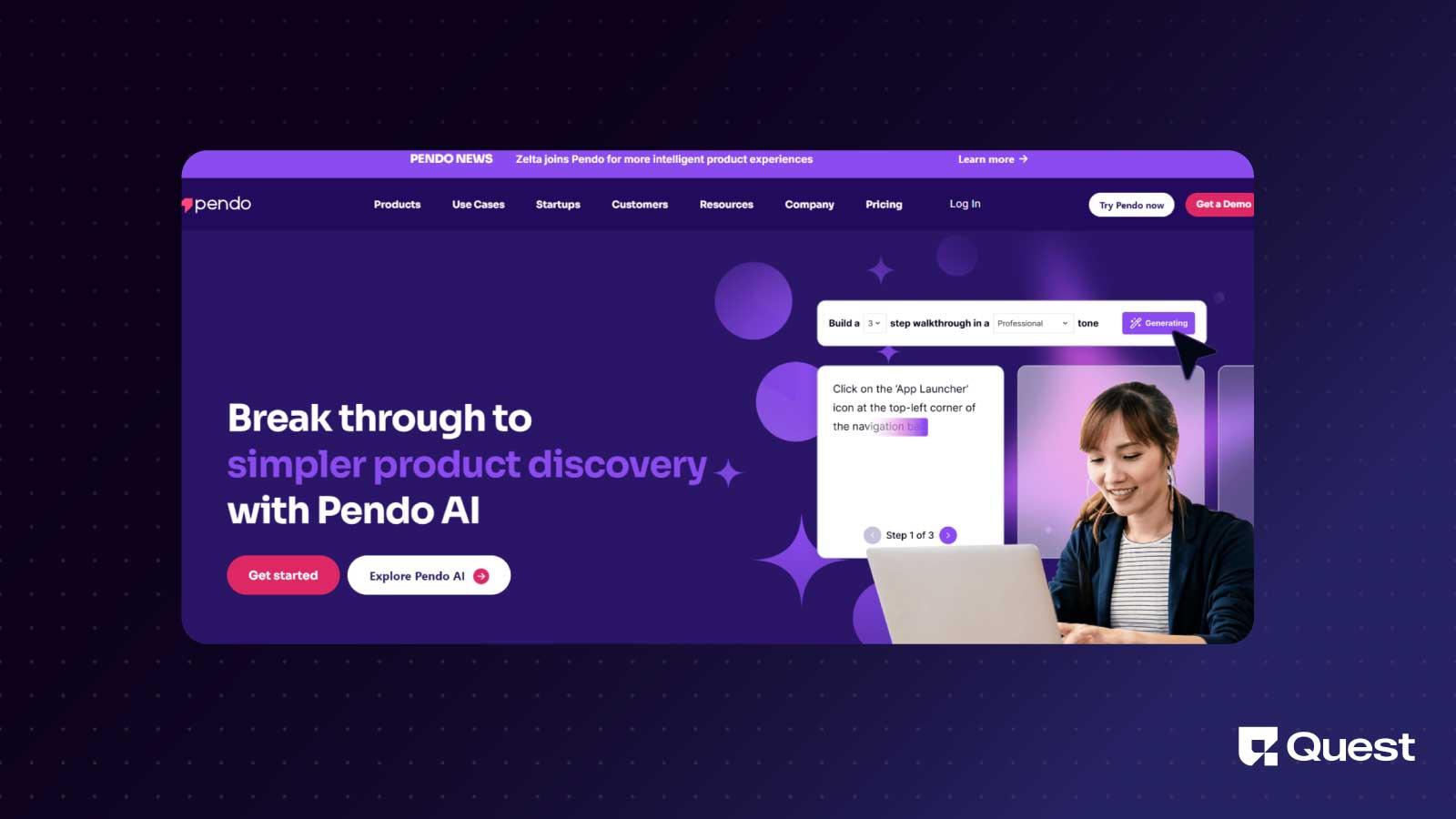 Pendo Onboarding tool